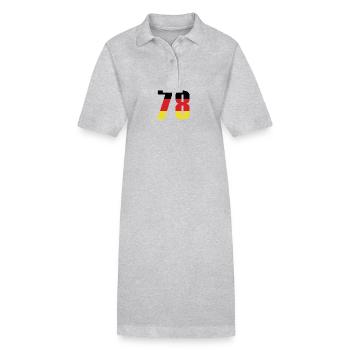 Maillot 78 Numéro Allemagne - Robe polo bio PAIGER Stanley/Stella Femme - gris chiné - Devant