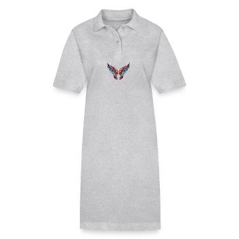 Flügel Symbolik - Stanley/Stella Frauen Bio-Polokleid PAIGER - Grau meliert - Vorne