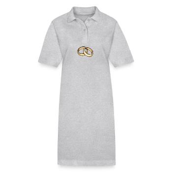 Alliances - Robe polo bio PAIGER Stanley/Stella Femme - gris chiné - Devant
