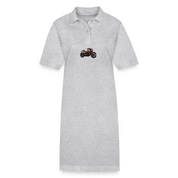 Motard - Robe polo bio PAIGER Stanley/Stella Femme - gris chiné - Devant