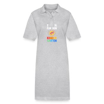 Kita Abgänger Einschulung Schulkind - Stanley/Stella Frauen Bio-Polokleid PAIGER - Grau meliert - Vorne