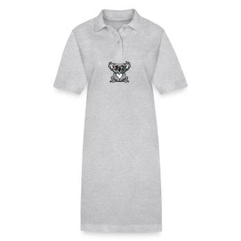 Koala Cool BD - Robe polo bio PAIGER Stanley/Stella Femme - gris chiné - Devant