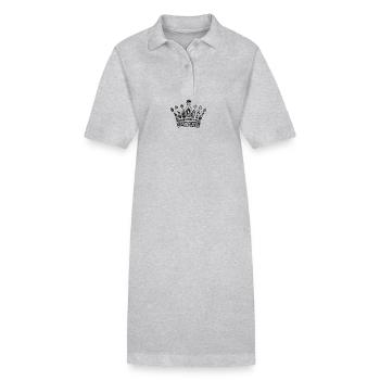 Symbole de la Couronne Royal - Robe polo bio PAIGER Stanley/Stella Femme - gris chiné - Devant