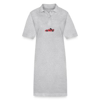 Voiture de course Voiture de sport - Robe polo bio PAIGER Stanley/Stella Femme - gris chiné - Devant
