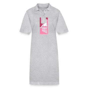 Cheval de loisir - Cheval de loisir - Équitation - Cadeau - Robe polo bio PAIGER Stanley/Stella Femme - gris chiné - Devant