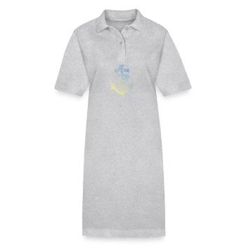 Anker Hafen - Stanley/Stella Frauen Bio-Polokleid PAIGER - Grau meliert - Vorne