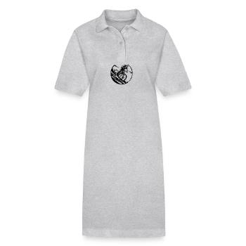 Vélo de montagne Silhouette de vélo - Robe polo bio PAIGER Stanley/Stella Femme - gris chiné - Devant