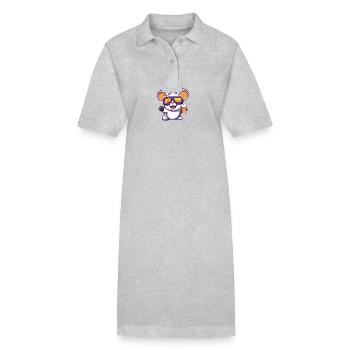 Bière après-ski Mouse - Robe polo bio PAIGER Stanley/Stella Femme - gris chiné - Devant