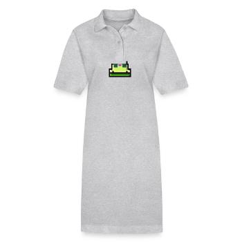 Pixel Frosch - Stanley/Stella Frauen Bio-Polokleid PAIGER - Grau meliert - Vorne