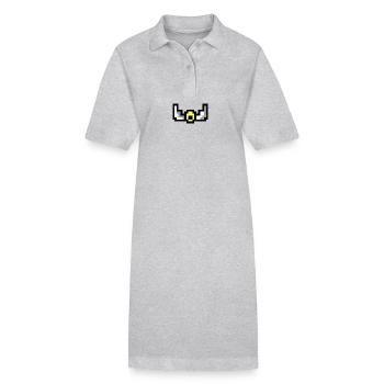 Pixel wings - Stanley/Stella Frauen Bio-Polokleid PAIGER - Grau meliert - Vorne