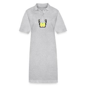 Pixel Krabbe - Stanley/Stella Frauen Bio-Polokleid PAIGER - Grau meliert - Vorne