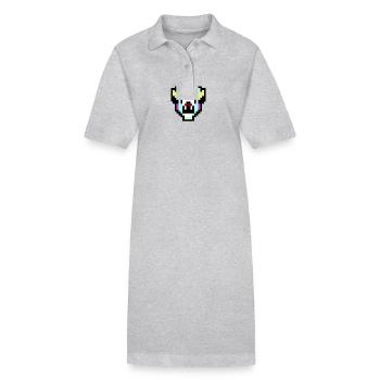 Pixel Hase - Stanley/Stella Frauen Bio-Polokleid PAIGER - Grau meliert - Vorne