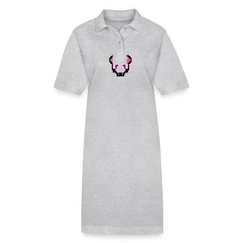 Pixel Maus - Stanley/Stella Frauen Bio-Polokleid PAIGER - Grau meliert - Vorne