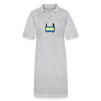 Pixel Smile - Stanley/Stella Frauen Bio-Polokleid PAIGER - Grau meliert - Vorne