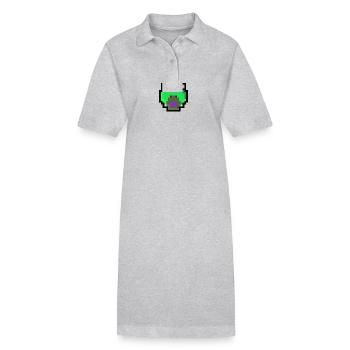 Pixel Bär - Stanley/Stella Frauen Bio-Polokleid PAIGER - Grau meliert - Vorne