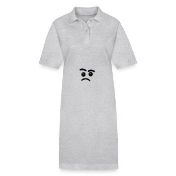 Visage sceptique - Robe polo bio PAIGER Stanley/Stella Femme - gris chiné - Devant