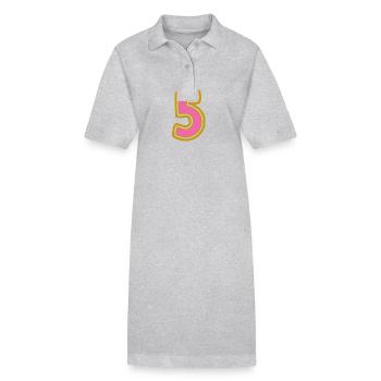 5. 5 JAHRE. 5-JÄHRIGES JUBILÄUM. 5-JÄHRIGES JUBILÄUM - Stanley/Stella Frauen Bio-Polokleid PAIGER - Grau meliert - Vorne