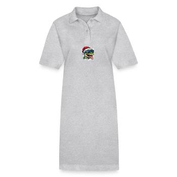 Echse Weihnachten Lustig - Stanley/Stella Frauen Bio-Polokleid PAIGER - Grau meliert - Vorne