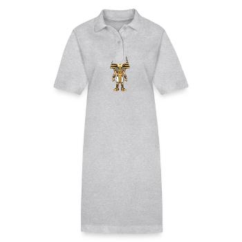 Pharao Comic - Stanley/Stella Frauen Bio-Polokleid PAIGER - Grau meliert - Vorne