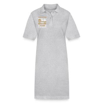 Moto drôle de moto - Robe polo bio PAIGER Stanley/Stella Femme - gris chiné - Devant