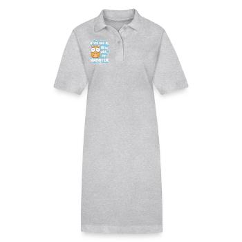 Hamster Ich werde mit meinem Hamster sein - Stanley/Stella Frauen Bio-Polokleid PAIGER - Grau meliert - Vorne