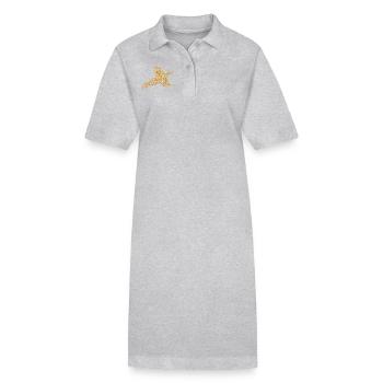 Geometrische Fasanenhemden - Stanley/Stella Frauen Bio-Polokleid PAIGER - Grau meliert - Vorne