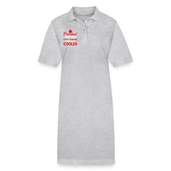 Preschool Teacher A Real Teacher - Stanley/Stella PAIGER Organic Women’s Polo Dress - heather grey - Front