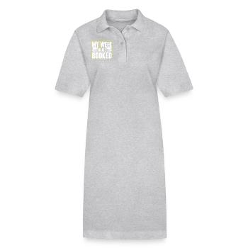 Book My Week Is All Booked - Stanley/Stella PAIGER Organic Women’s Polo Dress - heather grey - Front