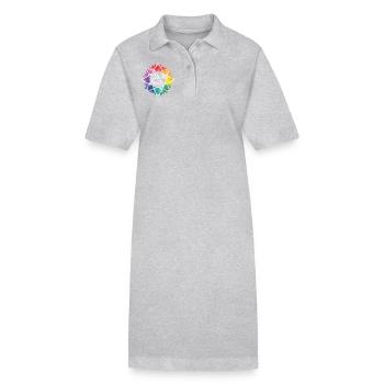 Chakra Healing Funny Chakra - Stanley/Stella PAIGER Organic Women’s Polo Dress - heather grey - Front