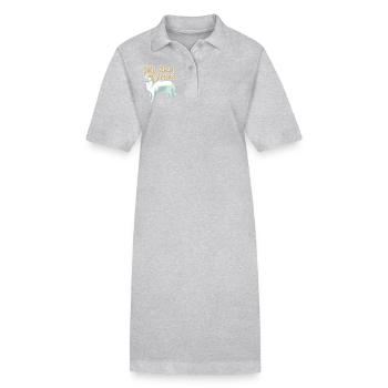 Great Pyrenees Is My Best Friend - Stanley/Stella PAIGER Organic Women’s Polo Dress - heather grey - Front