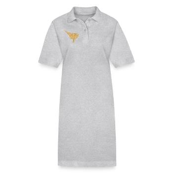 Kiwi Bird Kiwi Bird Geometric - Stanley/Stella PAIGER Organic Women’s Polo Dress - heather grey - Front