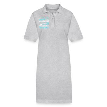 Kindergarten Teacher I am A Kindergarten Teacher - Stanley/Stella PAIGER Organic Women’s Polo Dress - heather grey - Front