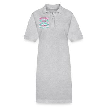 Nice Nurse Awesome Nice Nurse - Stanley/Stella PAIGER Organic Women’s Polo Dress - heather grey - Front