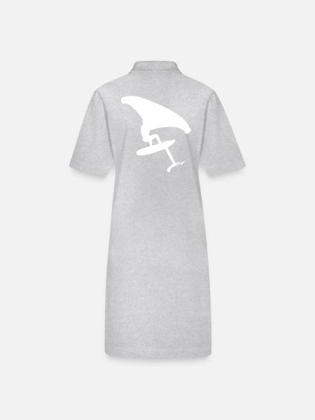 Wingsurfer dynamique sur l’eau - Robe polo bio PAIGER Stanley/Stella Femme - gris chiné - Dos
