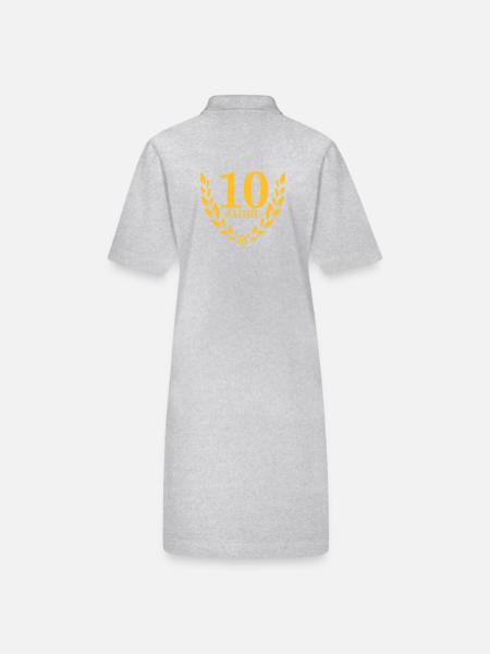 Jubilé 10 ans Couronne de laurier - Robe polo bio PAIGER Stanley/Stella Femme - gris chiné - Dos