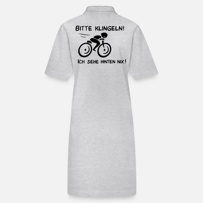Bitte klingeln! Radfahrer-Hund Stanley/Stella Frauen Bio-Polokleid PAIGER