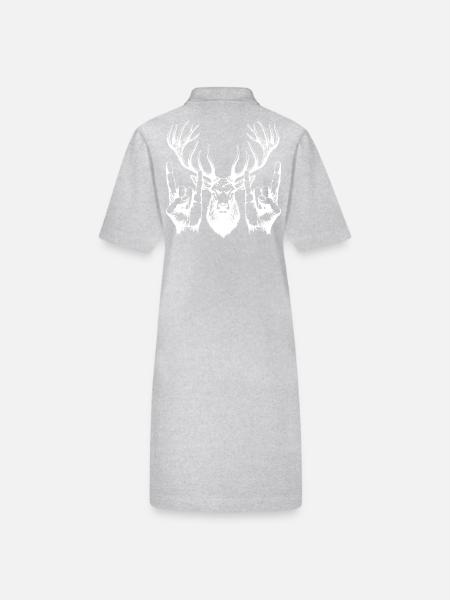 tête en métal fourche signe Cool - Robe polo bio PAIGER Stanley/Stella Femme - gris chiné - Dos