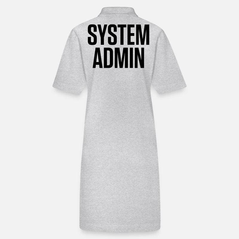 SYSTEM ADMIN – IT Tech Shirt Police noire Robe polo bio PAIGER Stanley/Stella Femme