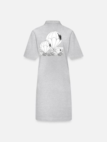 Ballon Linie Mono - Stanley/Stella Frauen Bio-Polokleid PAIGER - Grau meliert
