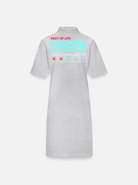 Le calendrier dit WTF - Robe polo bio PAIGER Stanley/Stella Femme - gris chiné - Dos