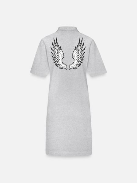 ailes d'ange - Robe polo bio PAIGER Stanley/Stella Femme - gris chiné - Dos