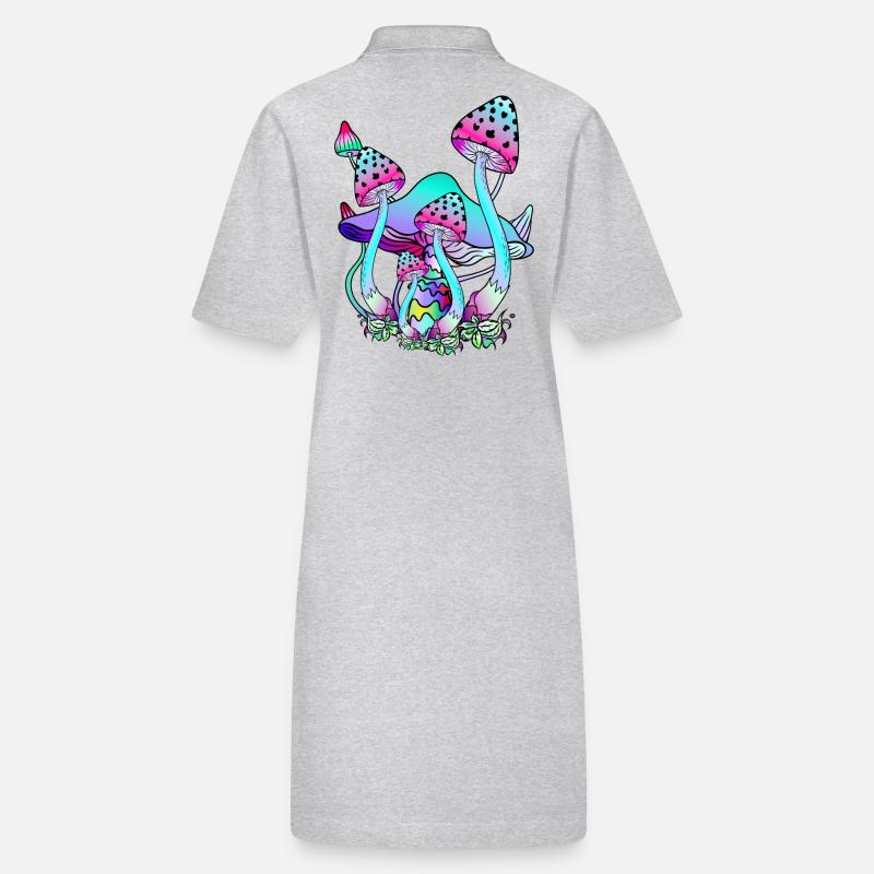 Champignons magiques Art Champignon Psychédélique Robe polo bio PAIGER Stanley/Stella Femme