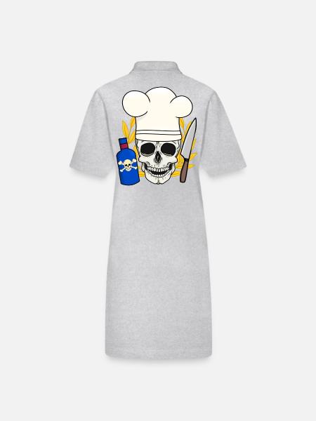 Poison Horreur Cuisine Halloween Chef - Robe polo bio PAIGER Stanley/Stella Femme - gris chiné - Dos
