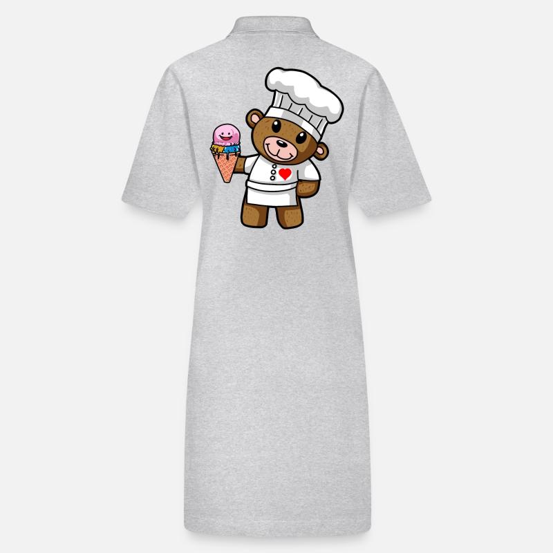 Teddy Eiscreme Konditor Süßigkeiten Eisdiele Kind Stanley/Stella Frauen Bio-Polokleid PAIGER