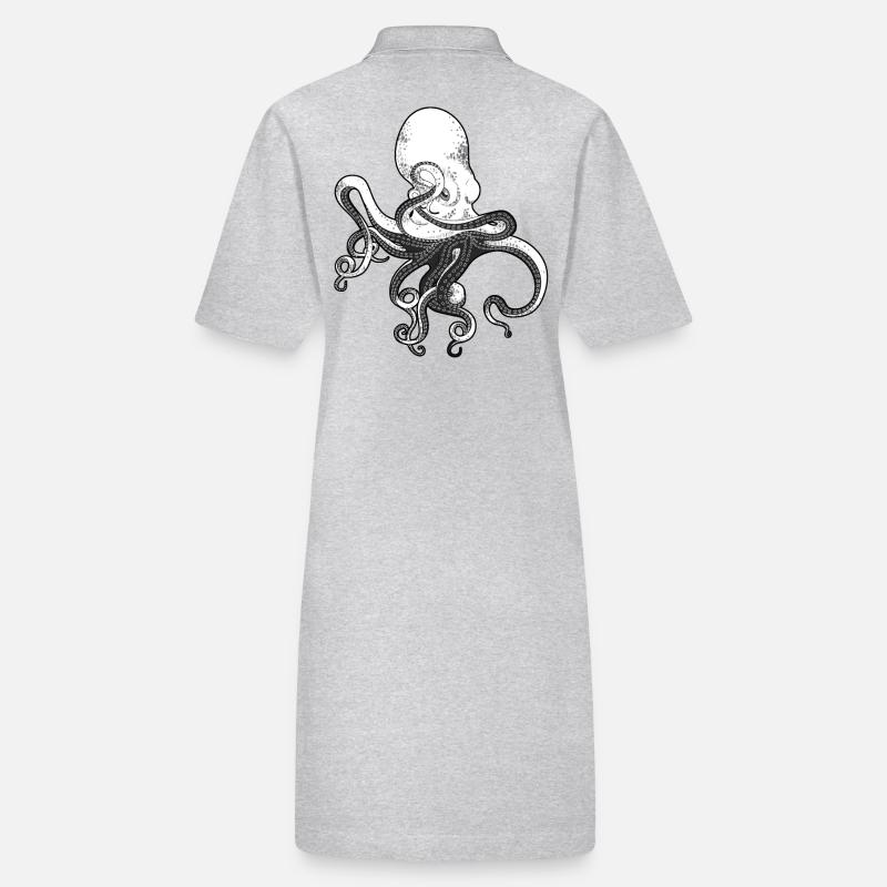 octopus, octopus, squid, seafood, calamari Stanley/Stella PAIGER Organic Women’s Polo Dress