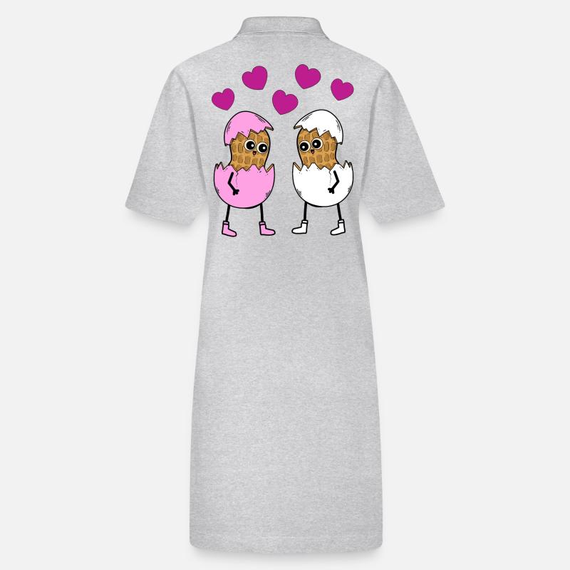 Joyeuses Pâques, Pâques, Oeufs De Pâques, Cacahuètes, Oeufs, Oeuf Robe polo bio PAIGER Stanley/Stella Femme