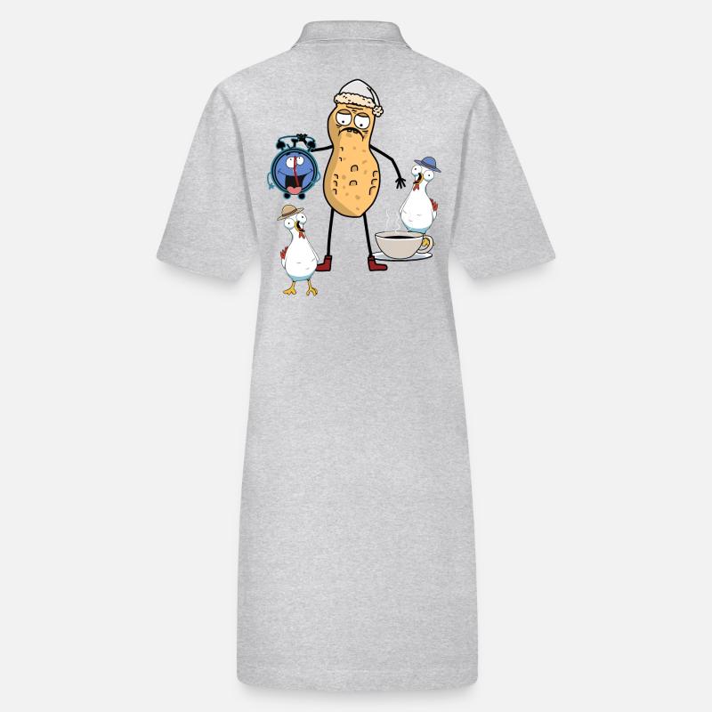 Peanut Early Riser Late Riser Morning Grouch Stanley/Stella PAIGER Organic Women’s Polo Dress