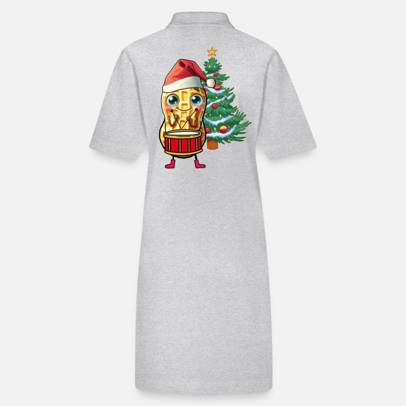 Peanut Gnome Gnome Drum Noël Père Noël Robe polo bio PAIGER Stanley/Stella Femme