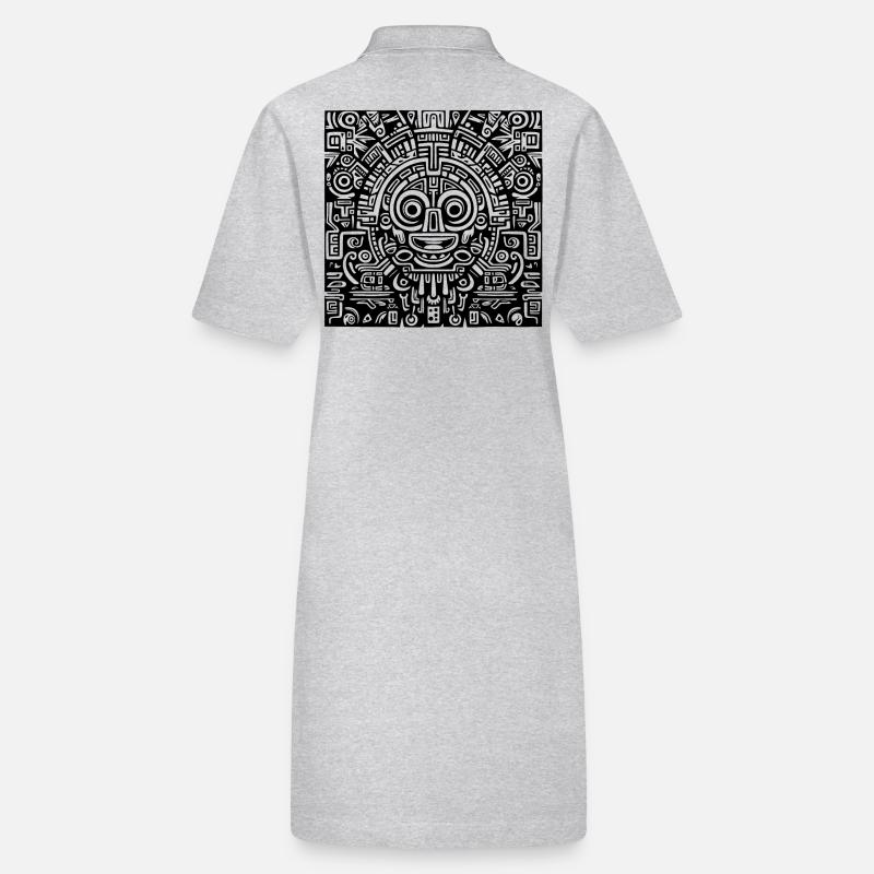 Inca, Aztec, Mayan pattern, artwork black Stanley/Stella PAIGER Organic Women’s Polo Dress