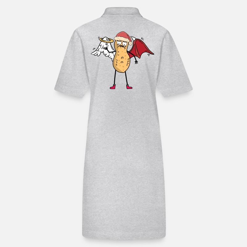 peanut heavenly devilish christmas xmas santa Stanley/Stella PAIGER Organic Women’s Polo Dress